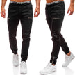 European And American Men's Denim Fabric Casual Frosted Zipper Design Jeans pant Men