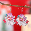 Funny Santa Claus Earrings Christmas Pendant Earrings Gift