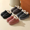 Winter Plush Cotton platform Shoes Warm Thick-bottom Waterproof Home Slippers All-match Indoor Outdoor Garden Shoes For Women