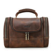 Crazy Horse Leather Travel Toiletry Bag Large Capacity Retro Men’s Dopp Kit