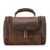 Crazy Horse Leather Travel Toiletry Bag Large Capacity Retro Men’s Dopp Kit