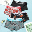 Ice Silk Men's Boxers Breathable Printed Boxer Briefs Mid waist