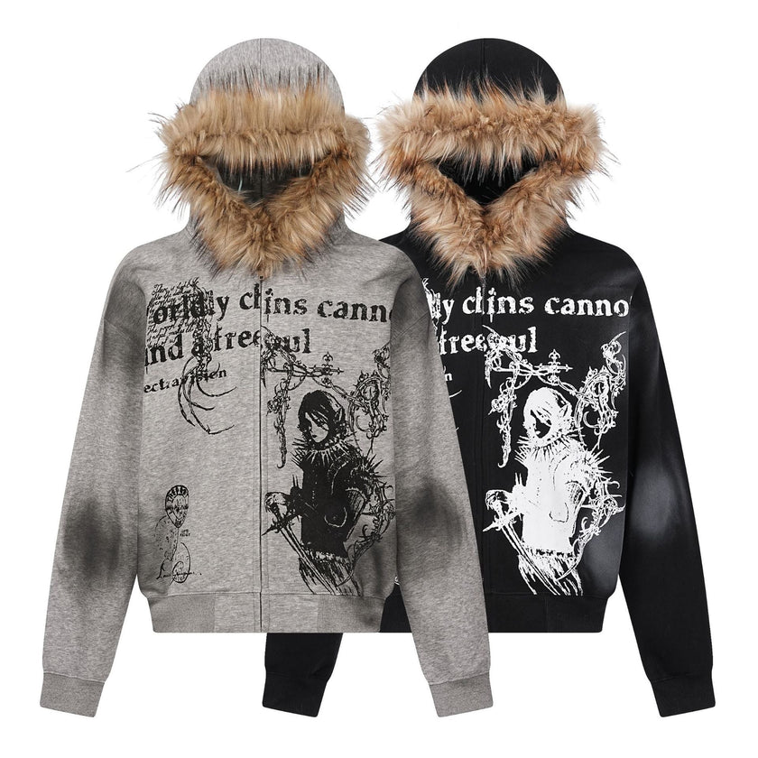 Men's High Street Hoodie Coat - Loose Fit Cardigan Jacket