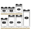 7-Piece Food Container Set – Stackable Kitchen Storage Containers with Lids (Black or White)