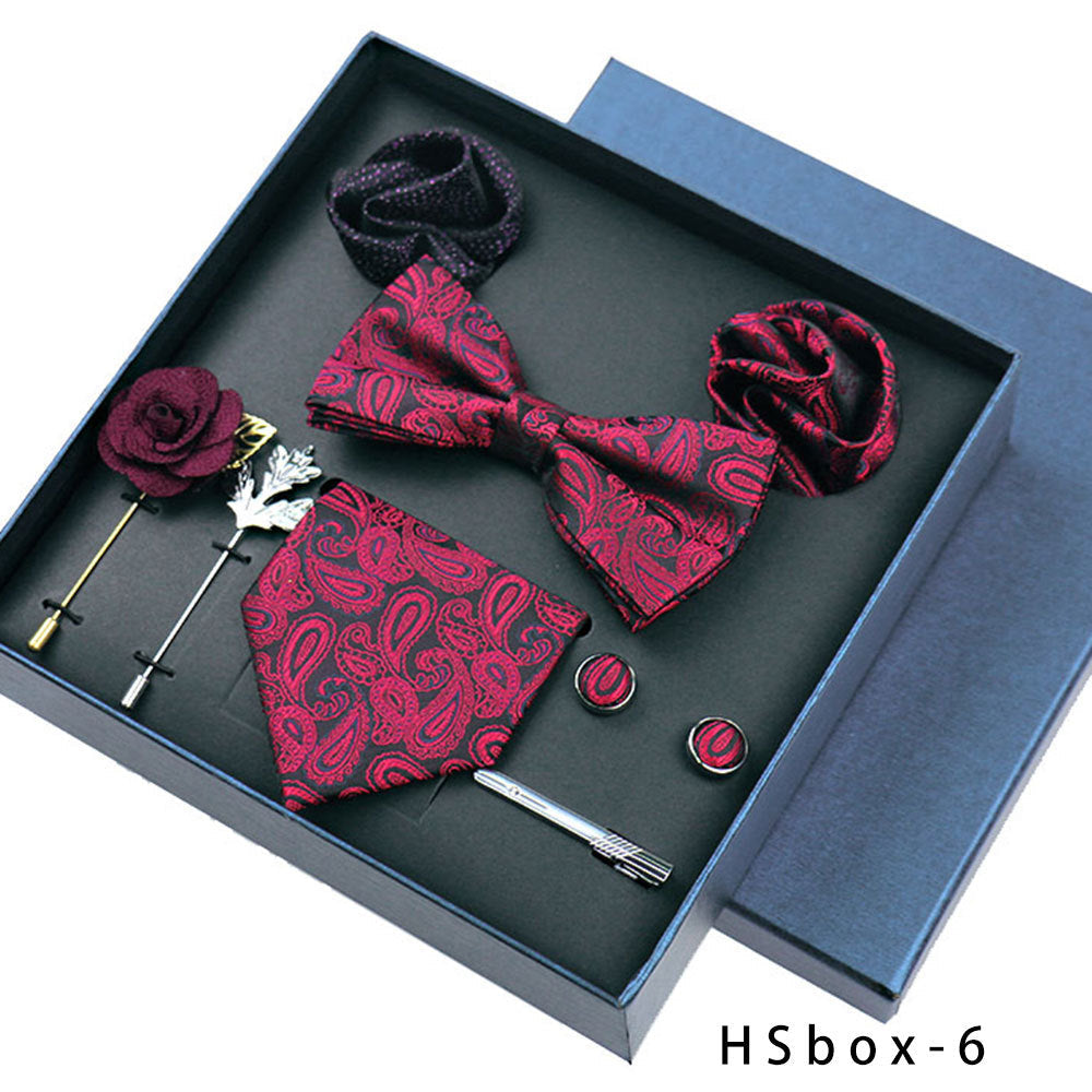 8-Piece Men's Formal Wear Gift Box Set – Bow Tie, Pocket Square, Cufflinks & Tie Clip | Canada & USA