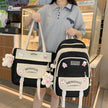 2pcs Large Capacity School College Girls Backpack Shoulder Bag