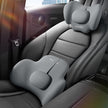 Car Memory Foam Neck Pillow & Lumbar Support – 3D Surround Headrest & Waist Cushion