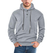 Mens Hooded Sweater – Polyester Pullover Hoodie with Long Sleeves
