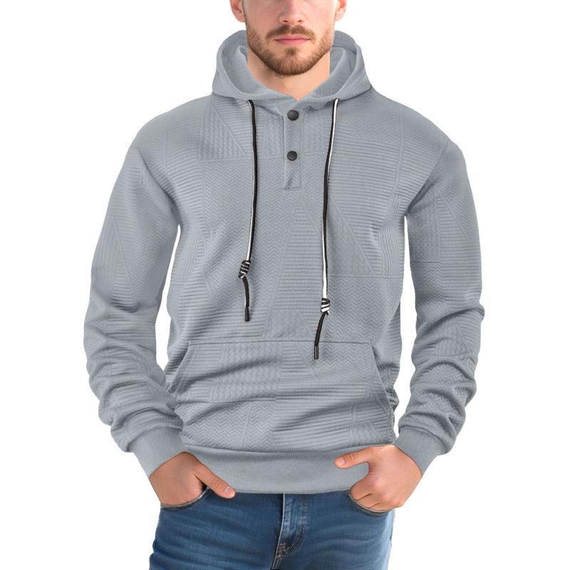 Mens Hooded Sweater – Polyester Pullover Hoodie with Long Sleeves