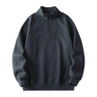 Autumn Winter half zip Stand-collar Fleece Sweatshirt Pullover tops for men