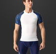 Men’s Short Sleeve Rash Guard – Compression Swim Shirt for Surfing & Water Sports