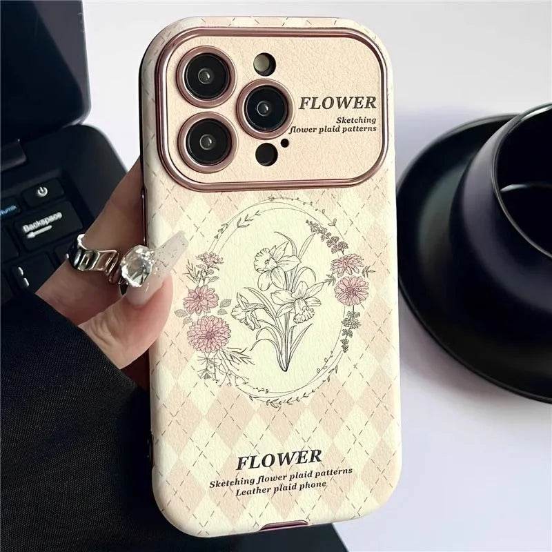 Women Feminine Floral Printed Silicone iphone case