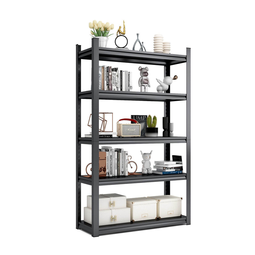 Tier Metal Shelves For Storage Garage Shelving 2000LBS Heavy Duty Storage Shelves Adjustable Garage Shelf Industrial Shelving Unit Storage Utility Rack,Black