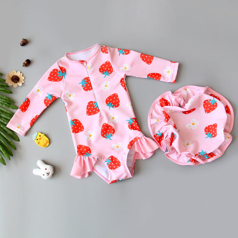 Girls Long Sleeve Sun Protection Swimsuit Jumpsuit | Kids Quick-Dry Swimwear Canada