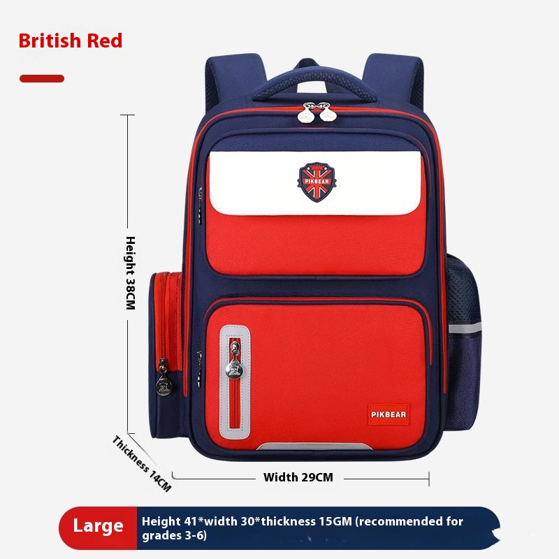 PIKBEAR Waterproof Kids School Backpack – Ergonomic Burden-Relief Bag for Primary School Students
