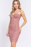 Back Ribbon Closure Floral Print Mini Woven Dress