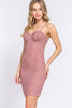 Back Ribbon Closure Floral Print Mini Woven Dress