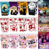 12Pcs Halloween Popcorn Box 3 Style Trick Or Treating Snack Treat Box Bloodstain Ghost Castle Bat Pattern Candy Cookie Container For Halloween Party Supplies