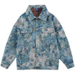 Creative fashion Unisex Floral Denim Jeans Jacket