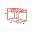 Barney Twin Bunk Loft Bed - Pink