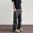 American Retro Washed Distressed Baggy Cargo pant trouser Men
