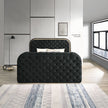 Tagus Smart Platform Bed with LED/ Fireplace/ TV Stand - Black