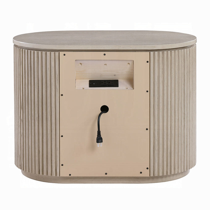 Chianti Luxury Chanel Nightstand w/USB Port - Light Oak