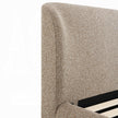 Tapi Upholstered Platform Bed - Beige