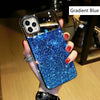 Silicone Gradual Rhinestone iphone case Apple Phone Protective  Case