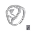 Fashion Micro Inlaid Zircon Arab Letters Ring for women