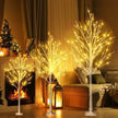 4FT Snowflake Christmas Tree With 48 LED Lamp Artificial Snowflake Pine Tree Home Decoration For Holiday