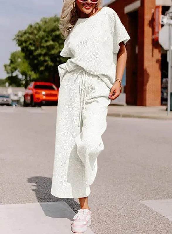 Coord fashion spring and summer 2 piece pant set women