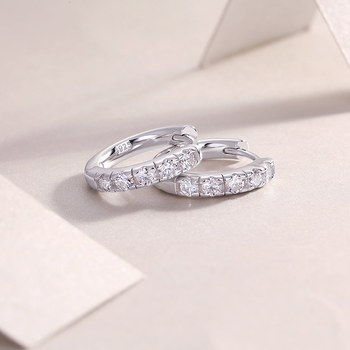 Summer Iced Tea Moissanite Stud Earrings – Platinum 925 Silver | GRA Certified