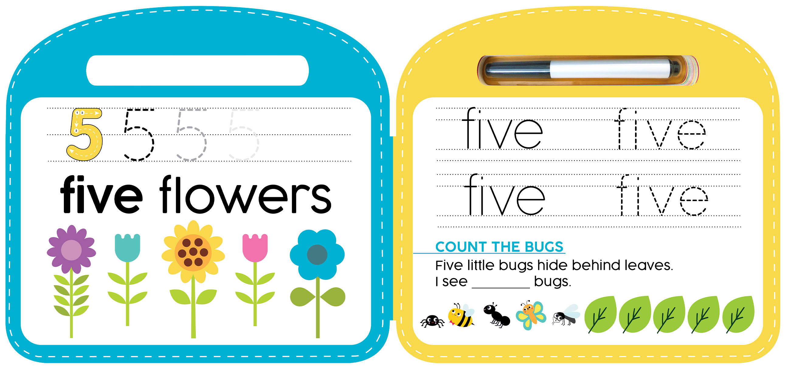 Little Hippo Books - Write & Wipe 123 - Illustrated