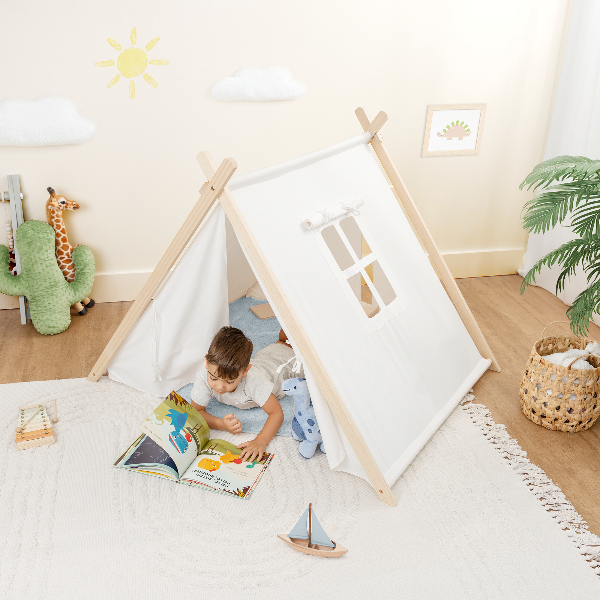 Comfy Cubs - Kids Play Tent - Natural Wood