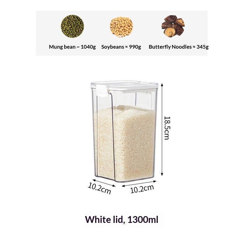 Airtight Pantry Food Storage Containers – Kitchen Organizer in 5 Sizes (460ml to 1800ml)