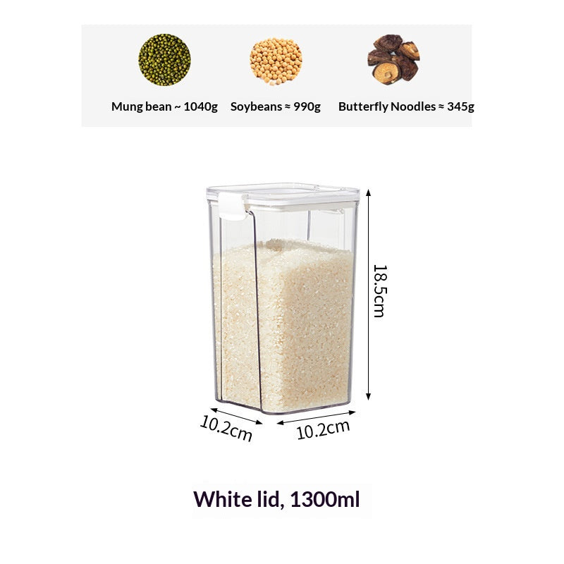 Airtight Pantry Food Storage Containers – Kitchen Organizer in 5 Sizes (460ml to 1800ml)