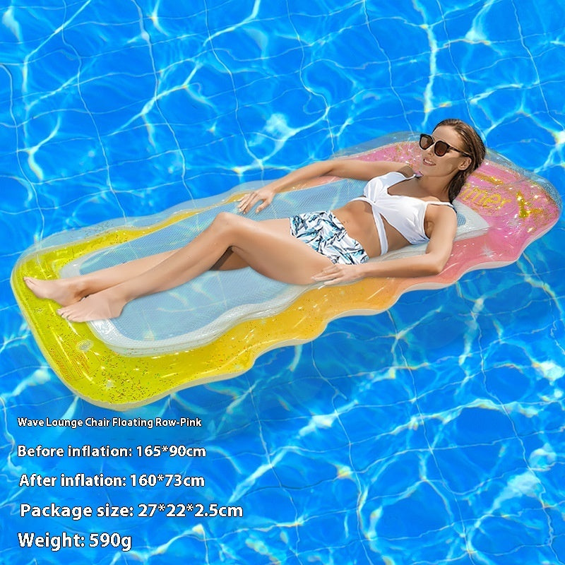 PVC Thick Sequins Wave Inflatable Floating Row