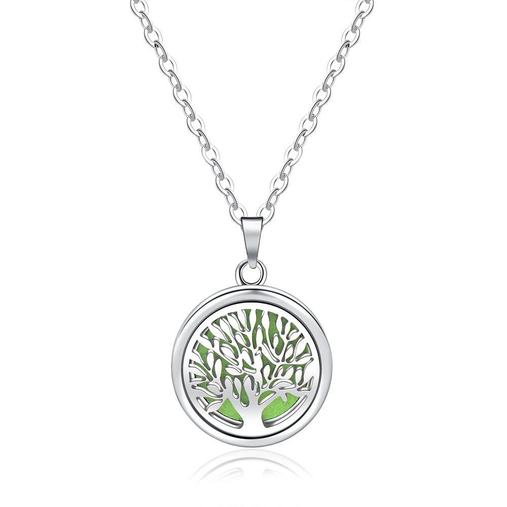 Open Round Hollow Perfume Box Necklace