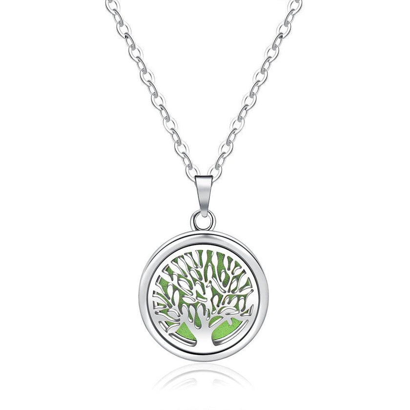 Open Round Hollow Perfume Box Necklace