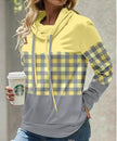 New Fashion Women's Pile Collar Printed Hoodie Pullover Top