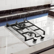 Gas Cooktop 12 Inch, Max 12250BTU 2 Burners Built-in Stainless Steel Gas Stove Top, LPG NG Convertible Dual Fuel Natural Gas Hob With Thermocouple Protection