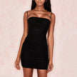Ladies White bodycon dress Spaghetti Straps Sash Mini Bandage dress for Club Party