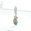 Beads DIY Pendent Accessories Enamel Feather