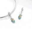 Beads DIY Pendent Accessories Enamel Feather