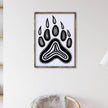 Bear Paw Symbol Wood Sign
