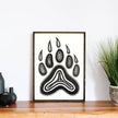 Bear Paw Symbol Wood Sign