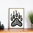 Bear Paw Symbol Wood Sign