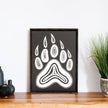 Bear Paw Symbol Wood Sign