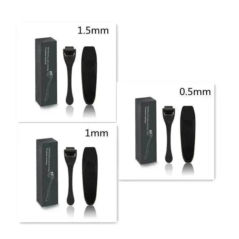 Beard Roller Microneedle Frosted Black Titanium Alloy Needle
